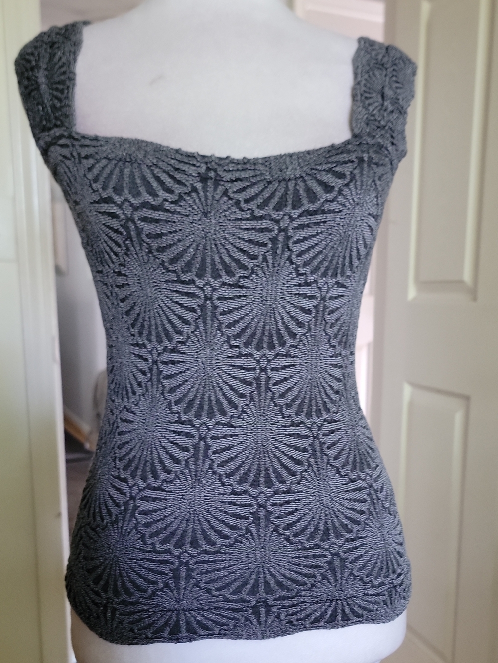 Intimately By free People Women's Textured Square-Neck Knit Tank Top - Gray